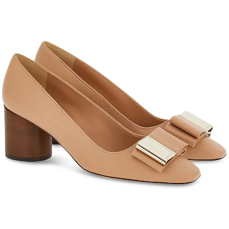 Comfortable Shoes Ferragamo Womens Lena 60 Faux Leather Slip-On Pumps