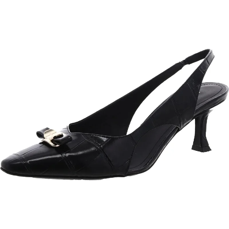 Luxury Shoes Clearance Ferragamo Womens Zarula 55 Faux Leather Embellished Slingback Heels Luxury Shoes Clearance Ferragamo Womens Zarula 55 Faux Leather Embellished Slingback Heels