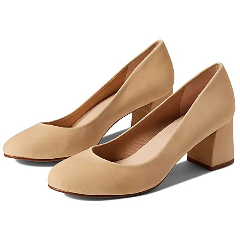 Women's Flexible Sole Shoes FS/NY Womens Trance Suede Block Heel Pumps