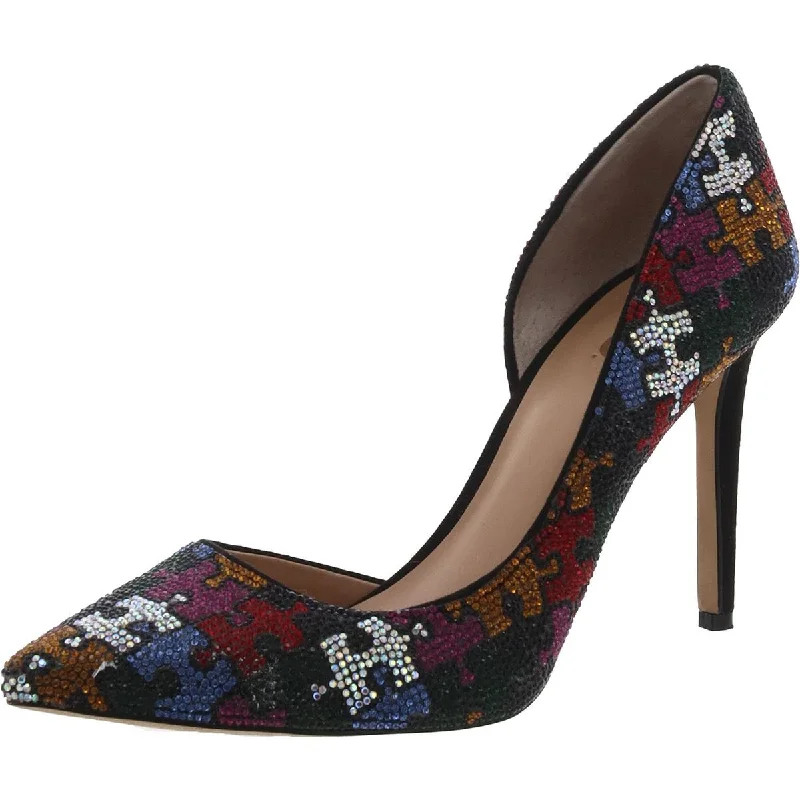 Hot Styles INC Womens Kenjay 57 Rhinestone D'Orsay Heels