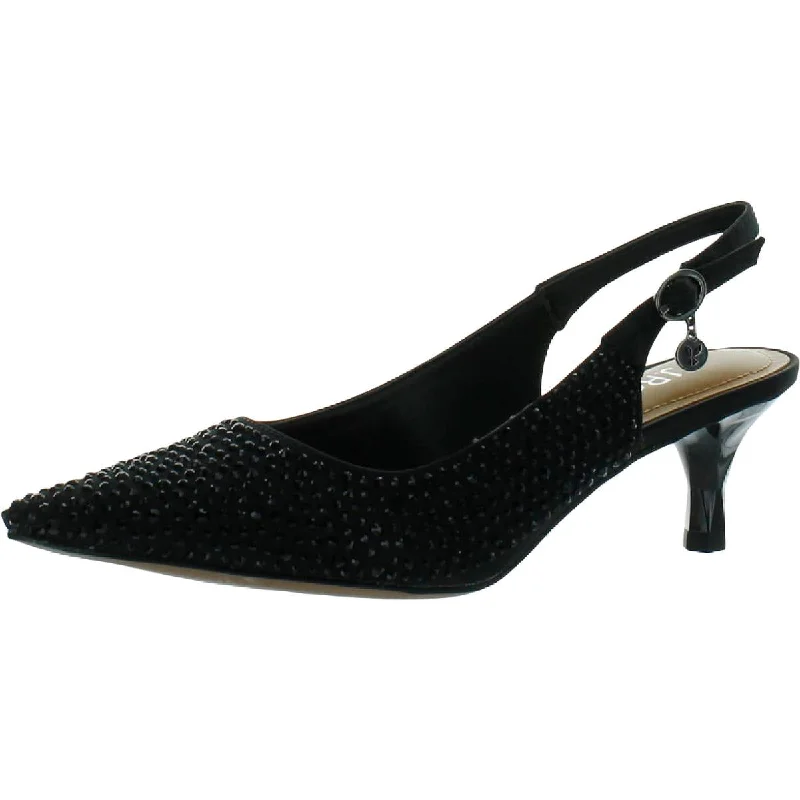 Women's Chic Footwear J. Renee Womens Ankle Strap Pointed Toe Kitten Heels