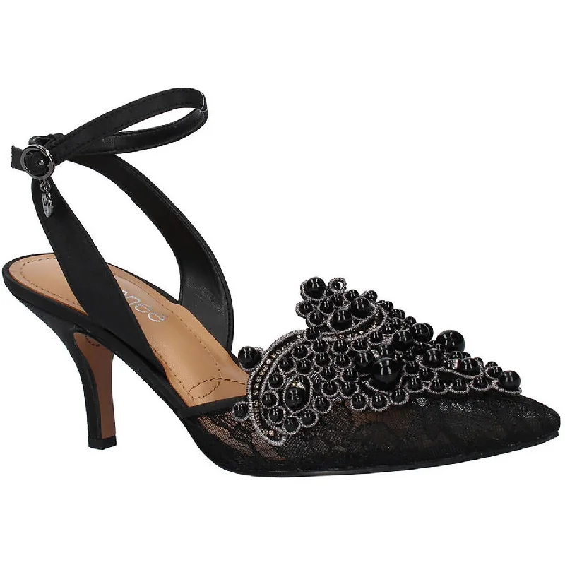Women's Waterproof Shoes J. Renee Womens Desdemona Satin Embellished Slingback Heels Women's Waterproof Shoes J. Renee Womens Desdemona Satin Embellished Slingback Heels