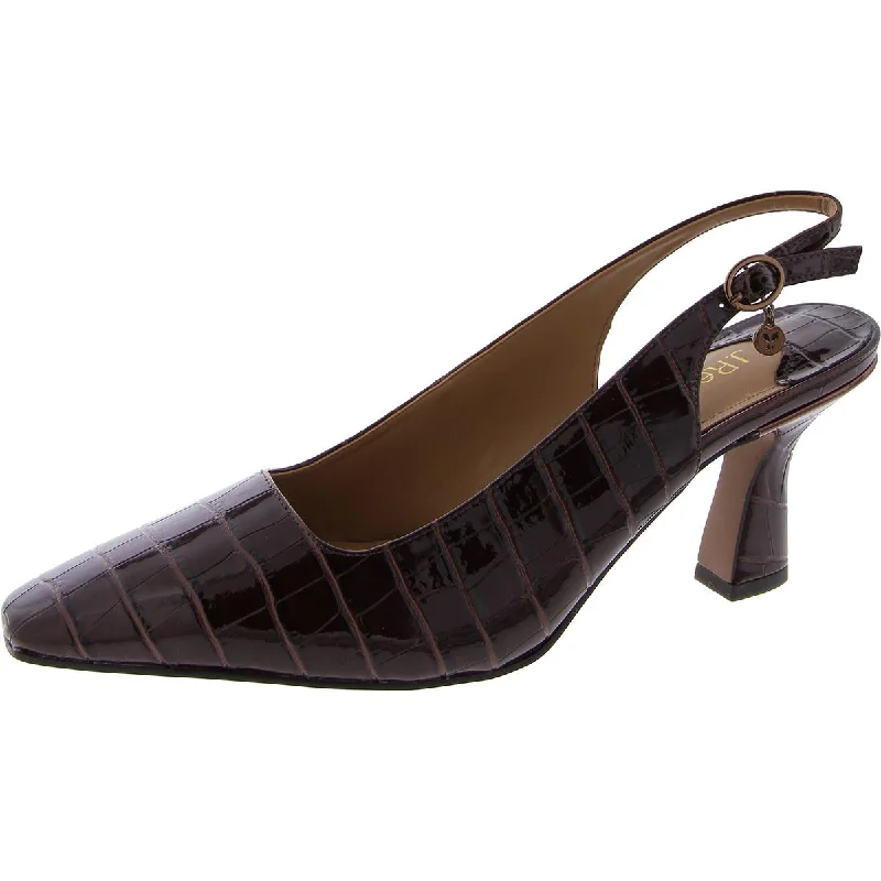 Limited Time Offer J. Renee Womens Faux Leather Square Toe Pumps