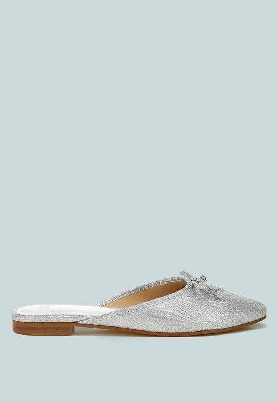 Premium Style Offers Jaylor Party Bow Slip-On Mules