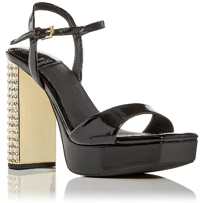 Vintage-Modern Style Offers Jeffrey Campbell Womens Dias Embellished Ankle Strap Block Heels