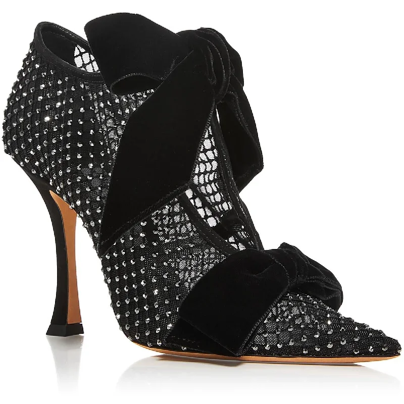 Unbeatable Prices Jimmy Choo Womens FLACA 100 Leather Rhinestone Ankle Strap