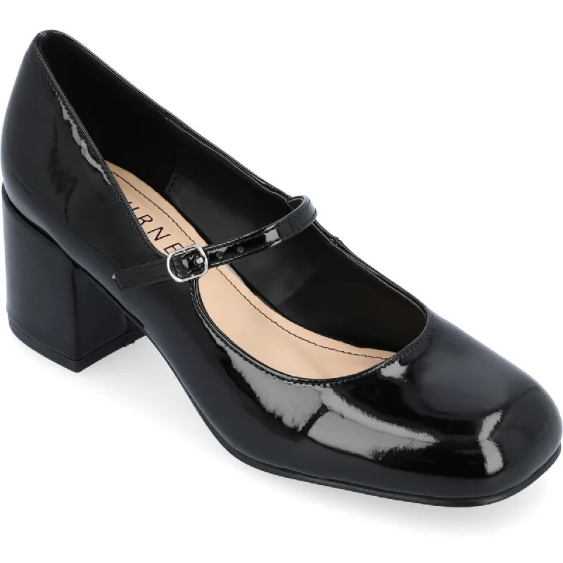 Women's Designer Boots Journee Collection Womens Okenna Patent Round Toe Pumps