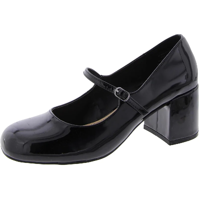 Modern Casual Shoes Journee Collection Womens Patent Block Heel Mary Jane Heels