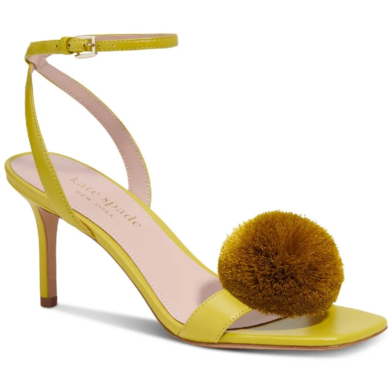 Sustainable Footwear Sale Kate Spade New York Womens Amour Pom Sandal Suede Ankle Strap Pumps