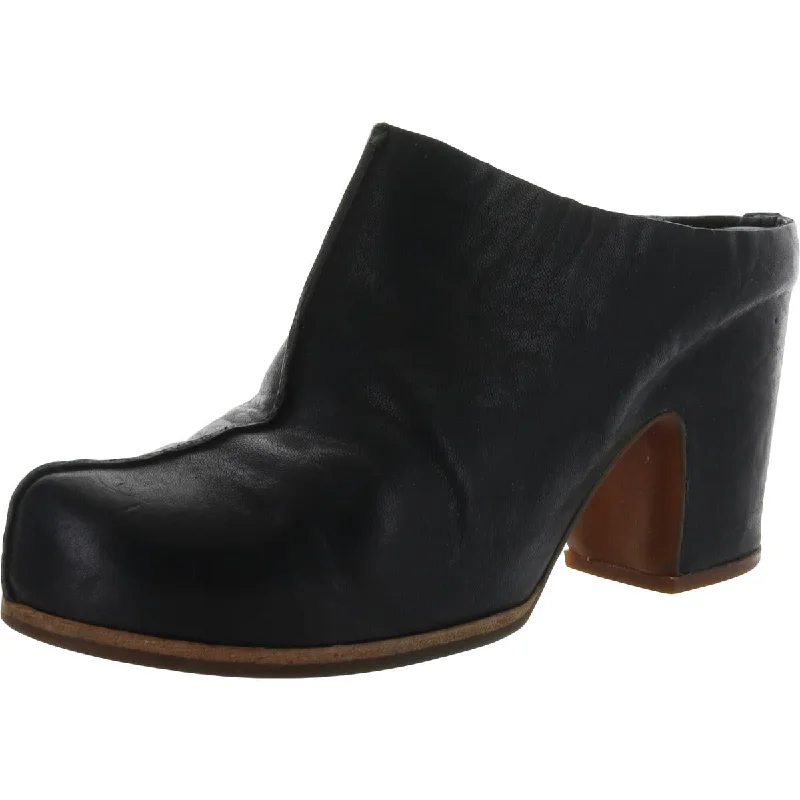 Women's Designer Boots Kork-Ease Womens SAGANO Leather Block Heel Clogs