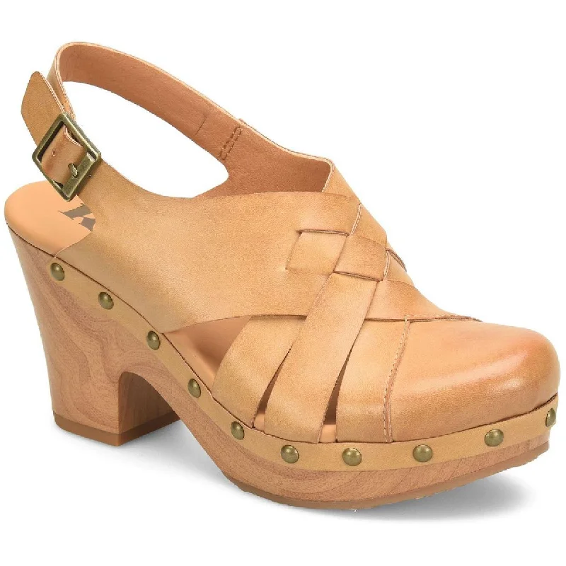 Modern Flat Shoes Offers KORKS Womens Wynne Buckle Wood Block Heels