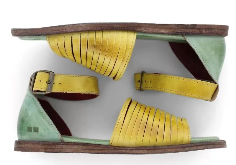 Find Your Unique Flair Lilia Sandal In Yellow/green