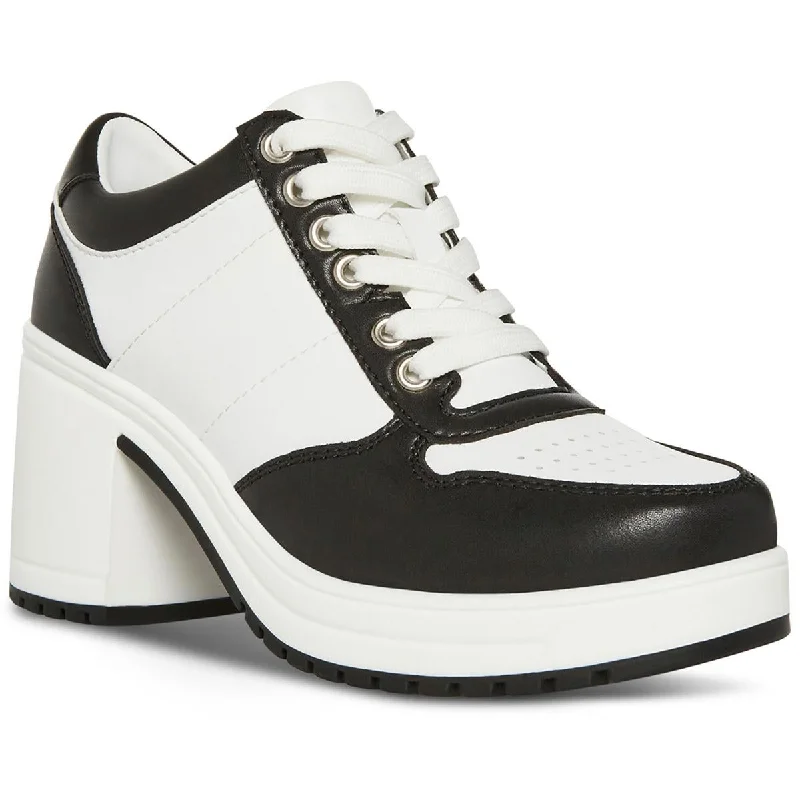 Everyday Shoes Promotion Madden Girl Womens Vida Faux Leather Lace-Up Block Heels
