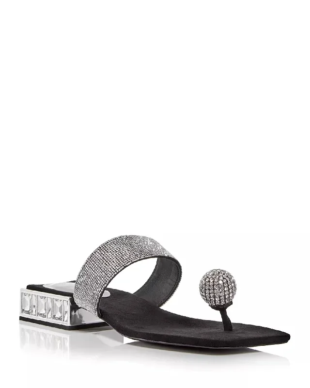 Smart Casual Deals Main Event Embellished Block Heel Sandals In Black