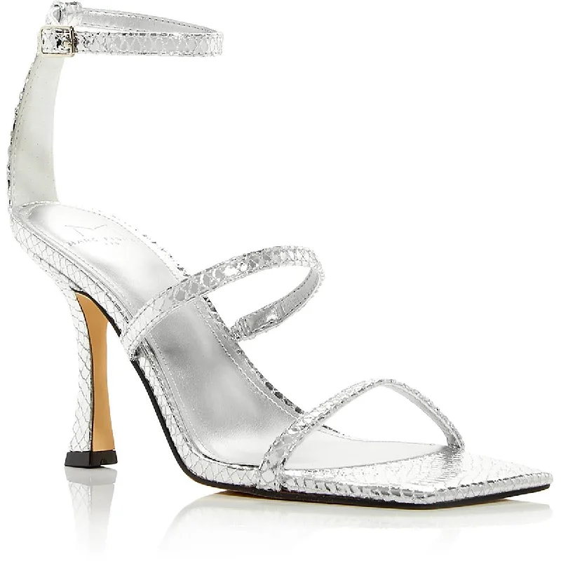 Bid Farewell To The Old Season Marc Fisher LTD Womens Faux Leather Stiletto Ankle Strap