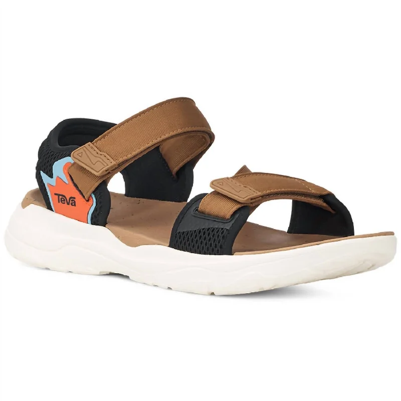 Unleash Your Trendy Side Men's Zymic Sandal In Honey Brown/black