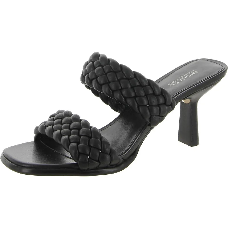 Vintage-Inspired Footwear Sale MICHAEL Michael Kors Womens Amelia Faux Leather Braided Mules