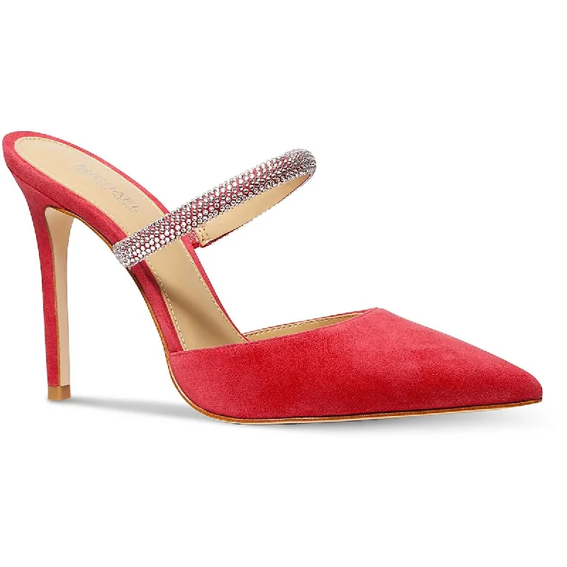 Shop Sale Items MICHAEL Michael Kors Womens Jessa Suede Rhinestone Mules