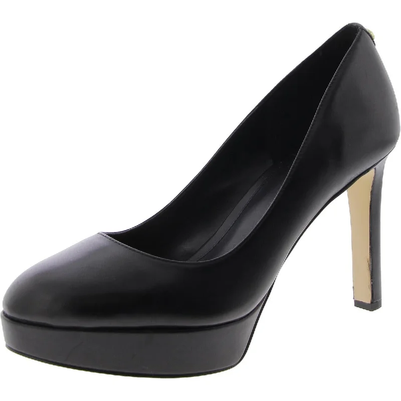 Limited Edition MICHAEL Michael Kors Womens Leather Slip-On Platform Heels