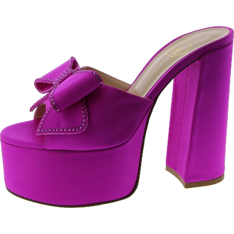 Limited-Time Shoe Deals Nalebe by Amina Means Womens Leather Slip On Platform Heels