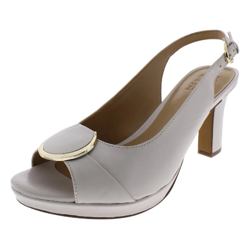 Holiday Glam Naturalizer Womens Ferris Leather Slingback Pumps
