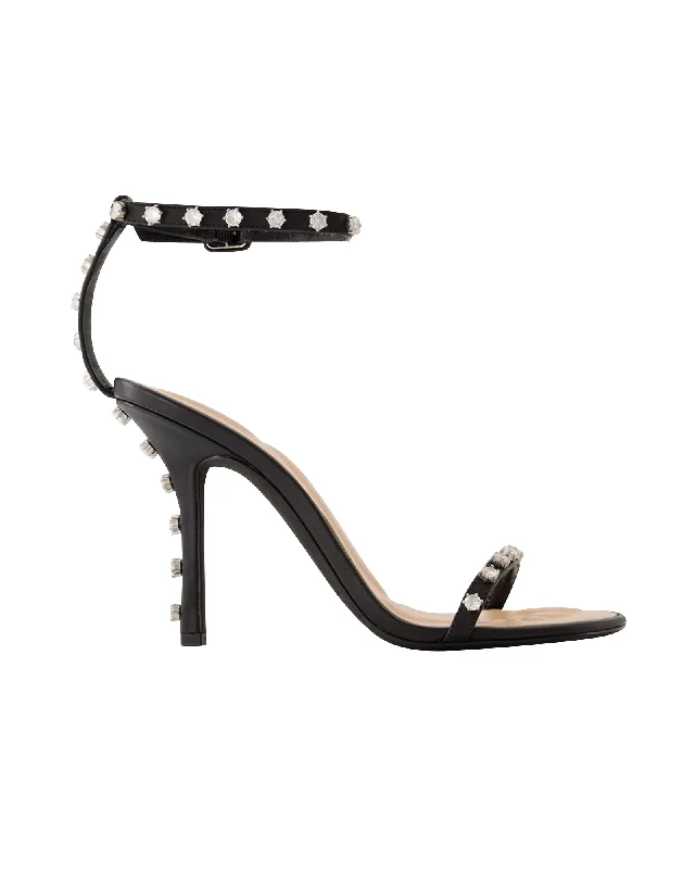 Comfortable Business Shoes Nicki 105 Heeled Sandals - Alexander Wang - Leather - Black