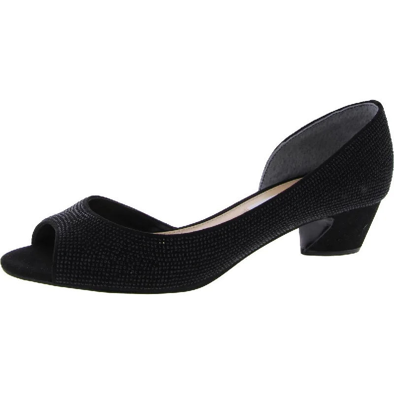 Minimalist Fashion Sale Nina Womens Leather Peep Toe Pumps