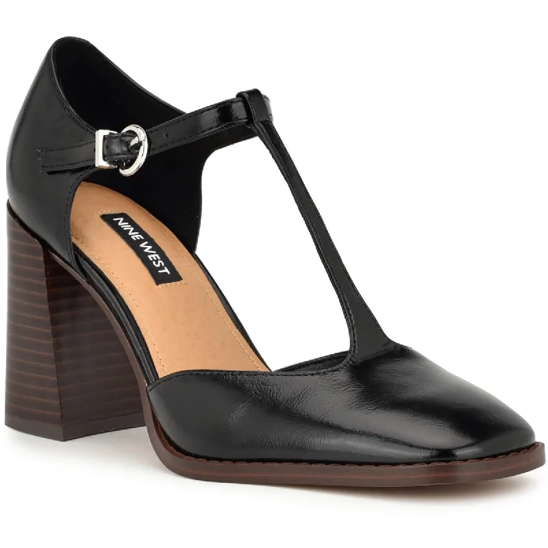 Limited Time Nine West Womens Janky 3 Faux Leather Dressy Mary Jane Heels