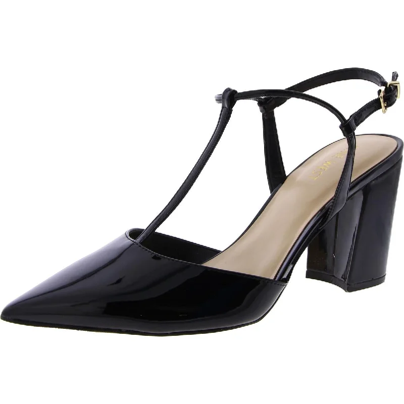 Clearance Event Nine West Womens KENZEE3 Pointed toe T strap Block Heels