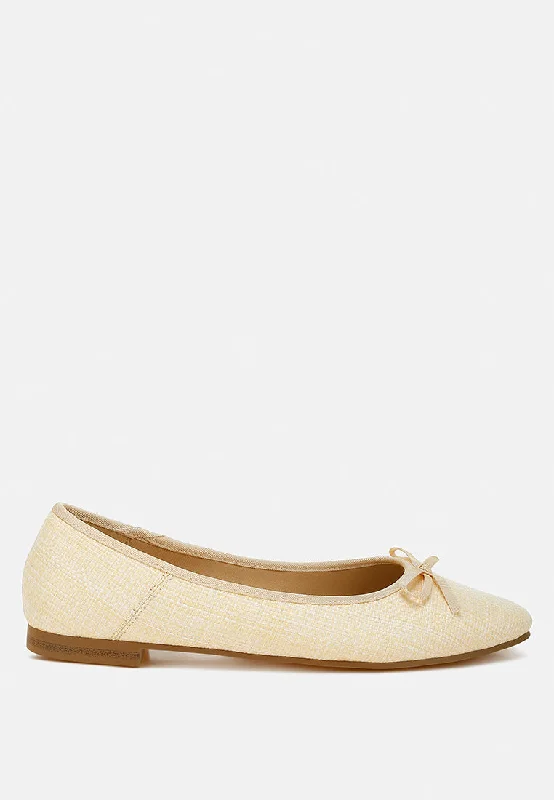 Bold Fashion Sales Paper Rings Raffia Ballet Flats