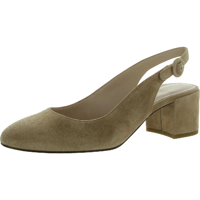 Playful Fashion Offers Pelle Moda Womens ULLA Suede Slingback Block Heels