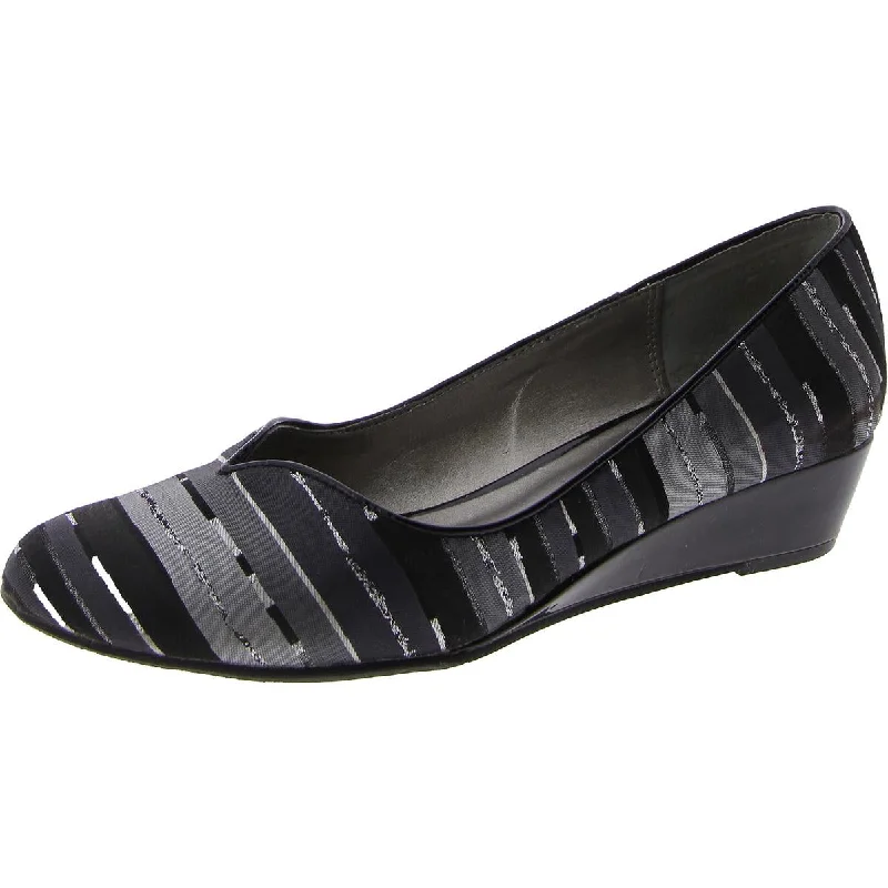 Daily Deals Proxy Womens Emastine Patent Slip On Wedge Heels