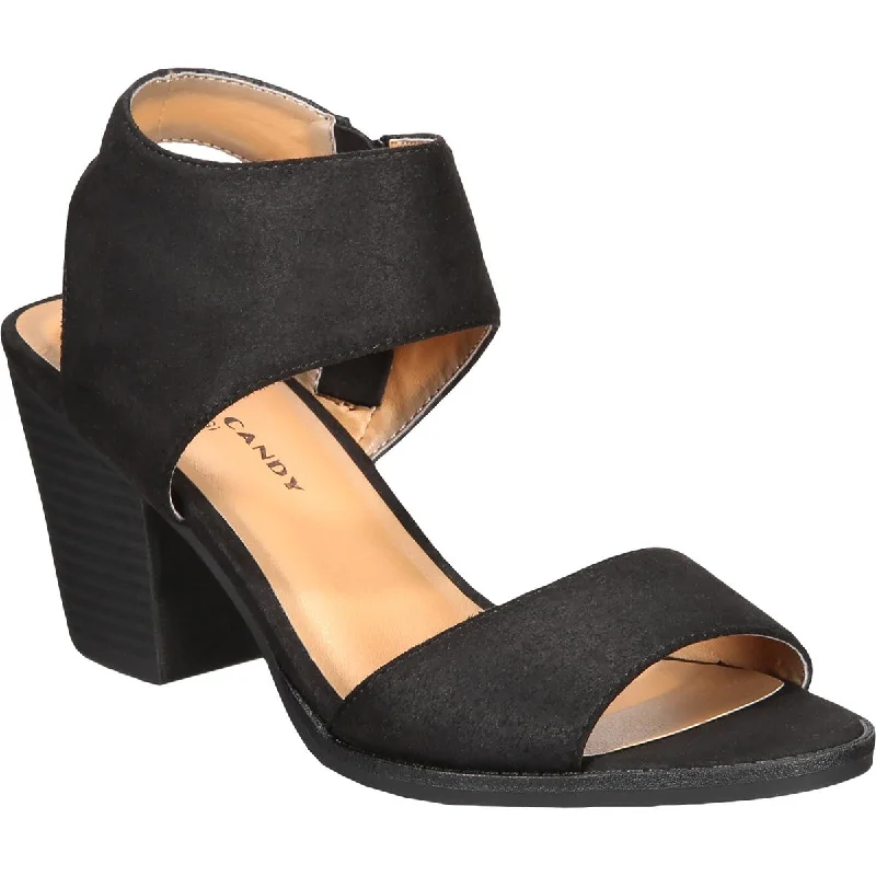 Seasonal Clearance Rock & Candy Womens aleeya Suede Zipper Heel Sandals