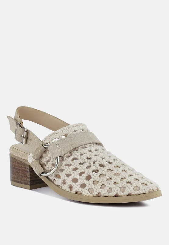 Laid-Back Fashion Offers ROSALIE Off White Block Heeled Sandal
