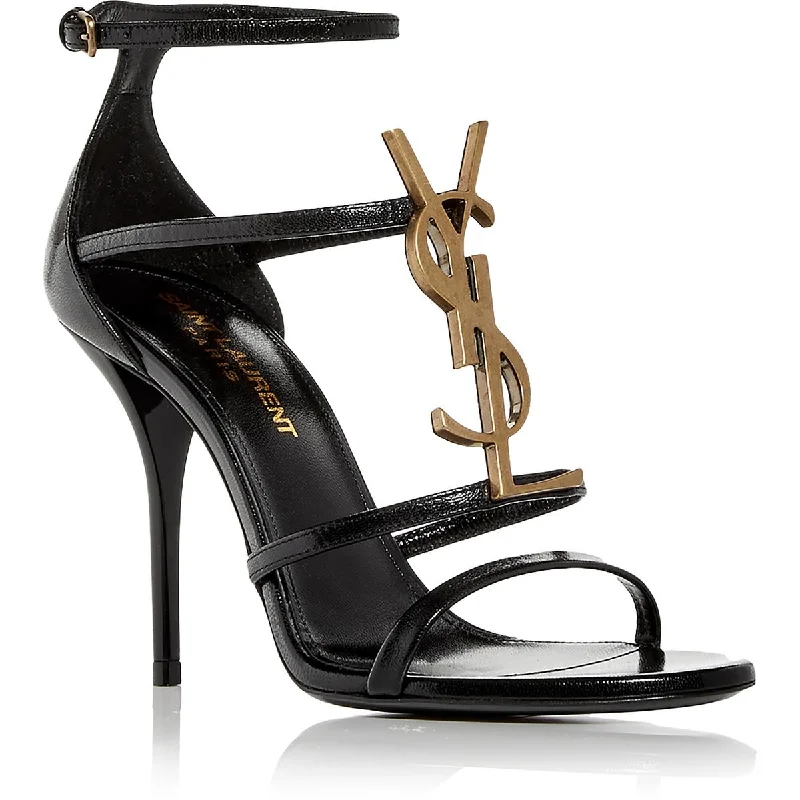 Gift Ideas Saint Laurent Womens Cassandra Leather Ankle Strap Pumps