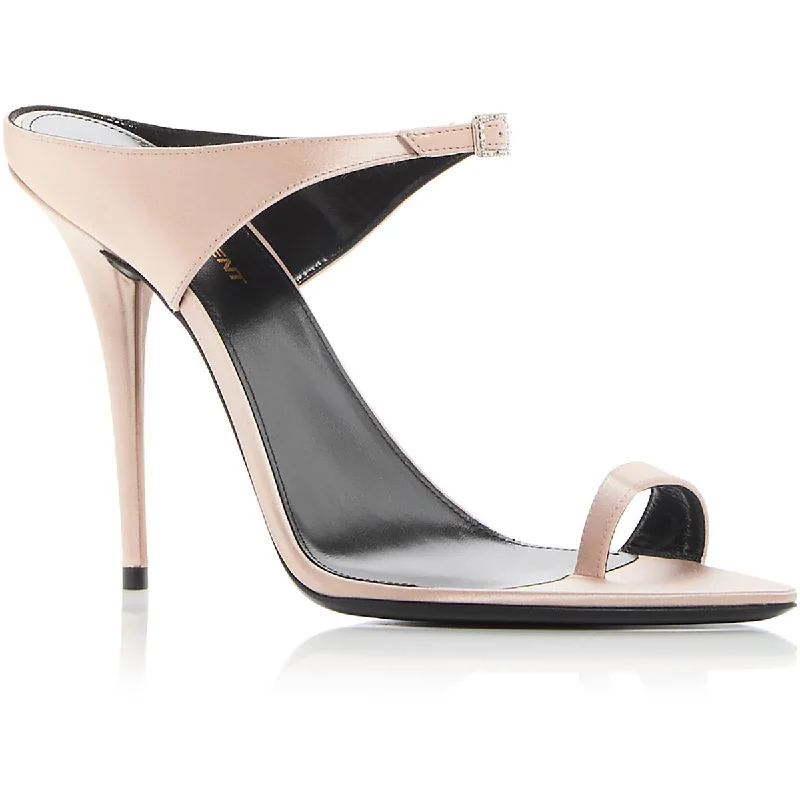 Exclusive Deals Online Saint Laurent Womens Satin Adjustable Mules