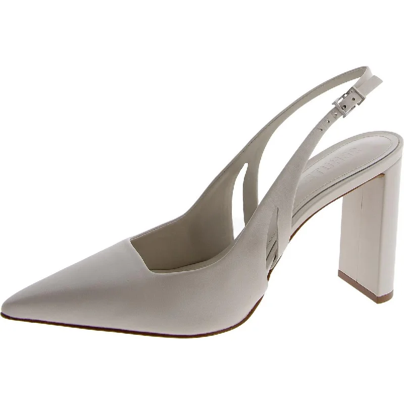 Vintage Boots Deals Schutz Womens BLANCHE Leather Pointed toe Slingback Heels