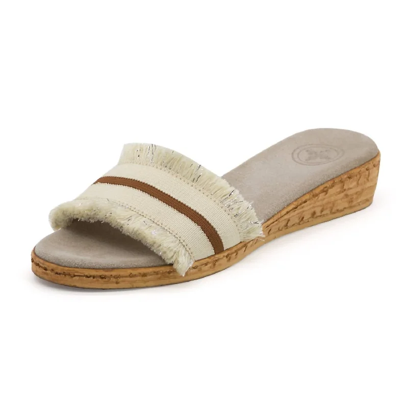 Seasonal Fashion Seabrooke Cafe Fringe Slide In Beige/brown