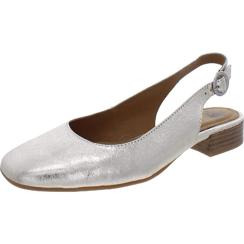 Sustainable Footwear Sale Sofft Womens Endora Leather Square Toe Slingback Heels