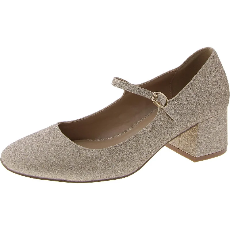 Laid-Back Fashion Offers Steve Madden Womens Hawke Glitter Block Heel Mary Jane Heels