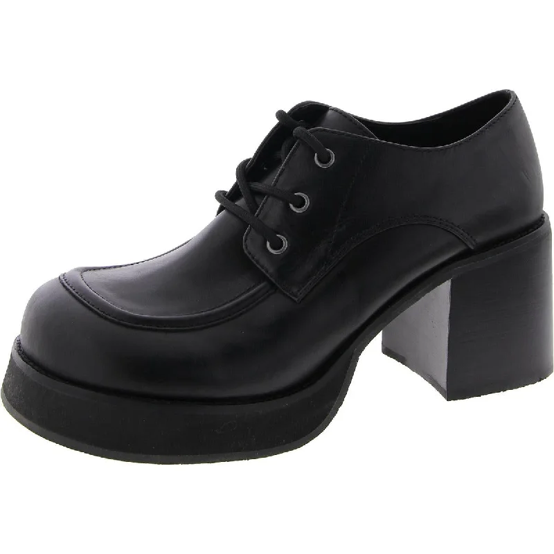 Flash Sale Online Steve Madden Womens Hollace Leather Lace-Up Block Heels