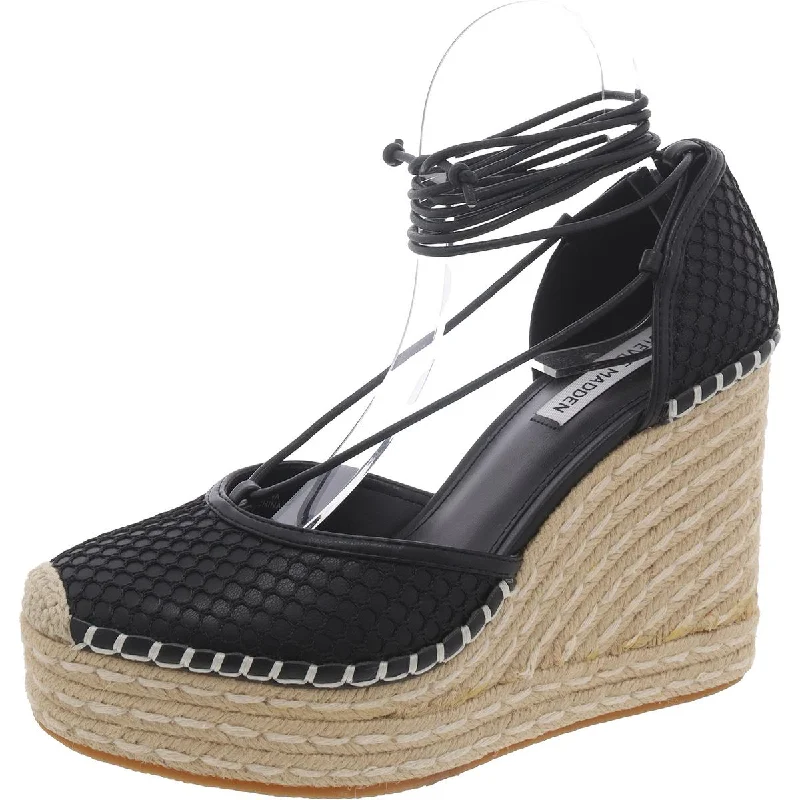 Contemporary Chic Promotions Steve Madden Womens Loretta Faux Leather D'Orsay Espadrille Heels