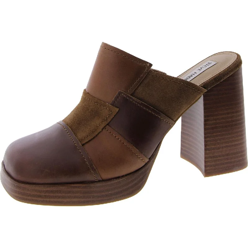 Mega Sale Steve Madden Womens Lynx Leather Patchwork Mules