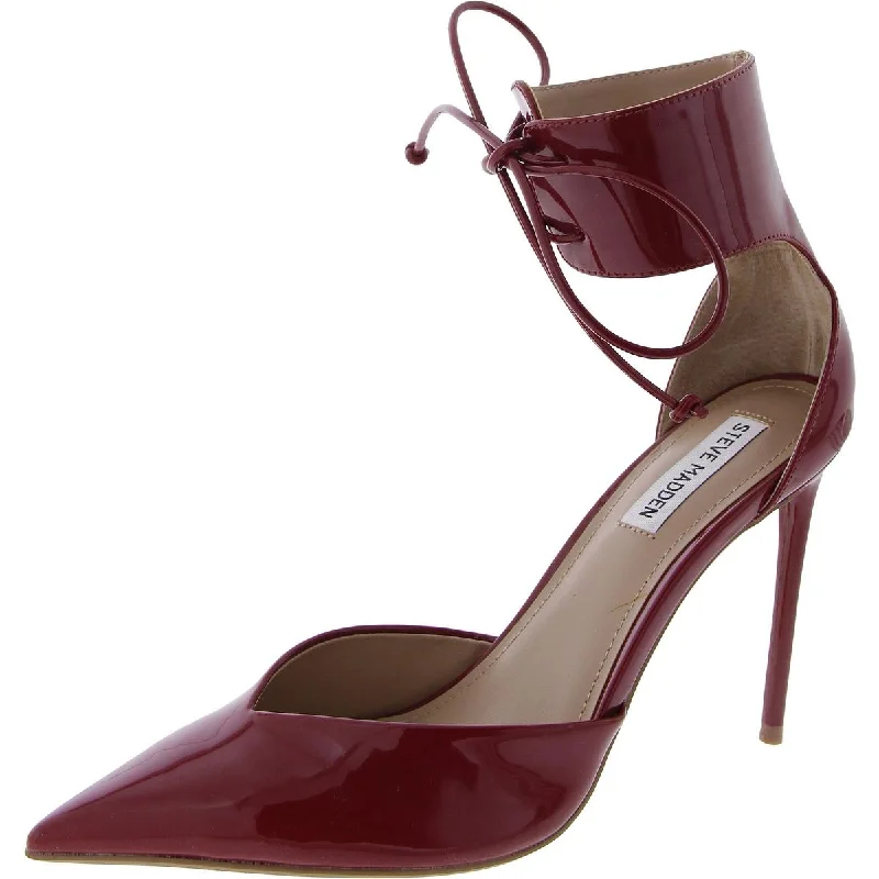 Flash Sale Steve Madden Womens Marcia Paent AnkleStrap Pumps