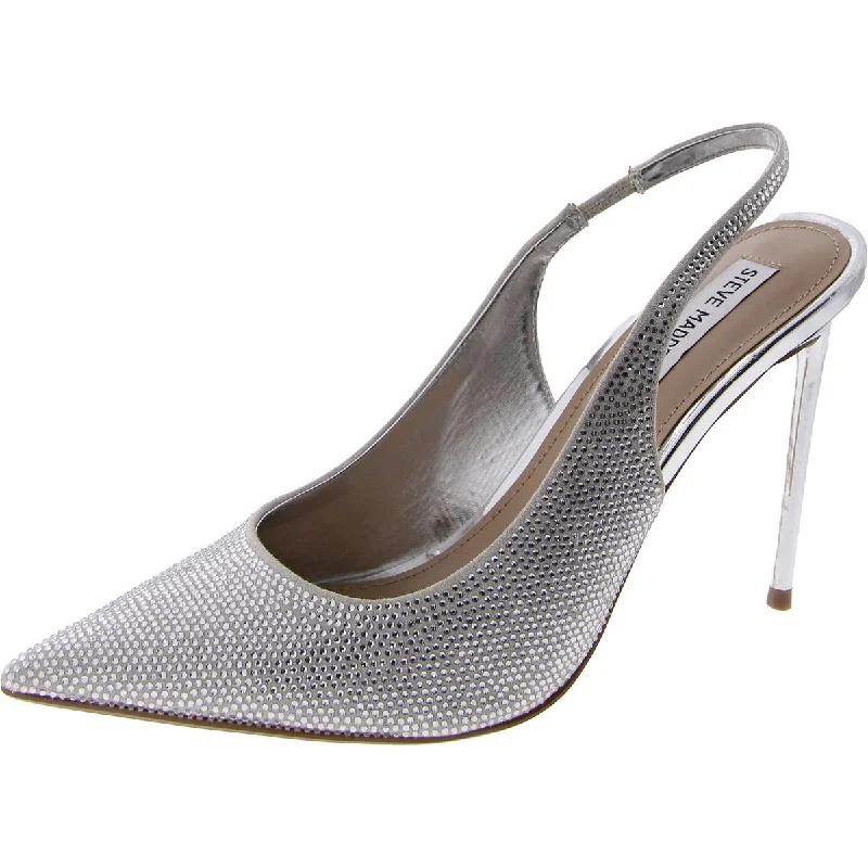Contemporary Casual Deals Steve Madden Womens Mariah Rhinestone Pointed Toe Slingback Heels Contemporary Casual Deals Steve Madden Womens Mariah Rhinestone Pointed Toe Slingback Heels