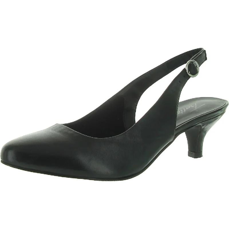 Non-Slip Shoes Offers Trotters Womens Keely Leather Slingback Kitten Heels