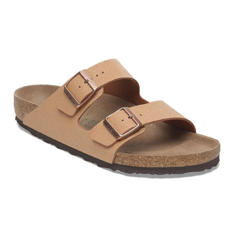 Stylish All-Day Wear Shoes Unisex Arizona Vegan Birkibuc Sandal - Narrow Width In Pecan
