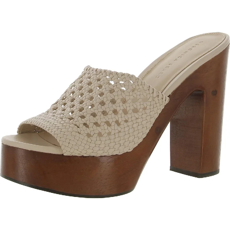 Exclusive Designer Shoes Sale Veronica Beard Womens Guadalupe Woven Peep Toe Clogs