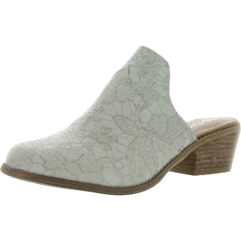 Spring Offer Very G Womens Crown  Slip On Sqaure Mules