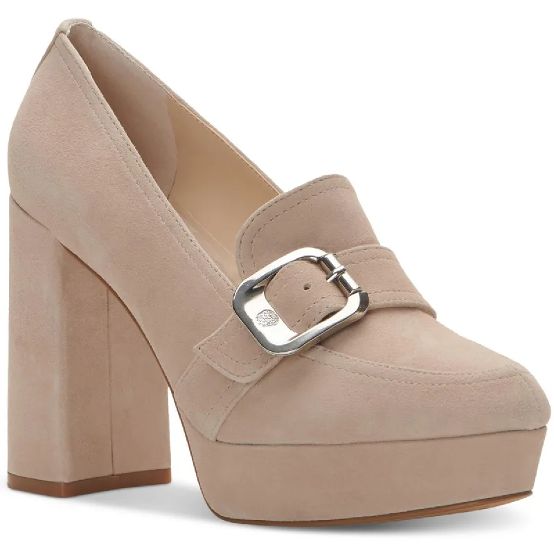 Chic & Cozy Collection Vince Camuto Womens Grinilia Suede Platforms Loafer Heels